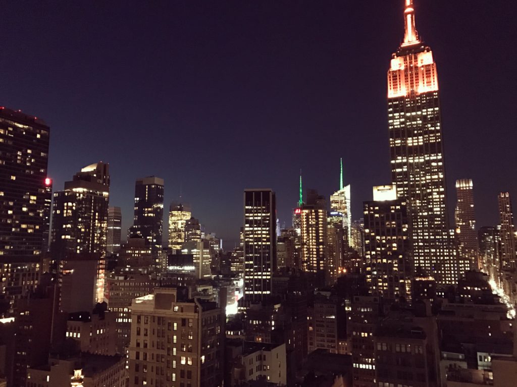 Blick auf die Skyline von der 230 Fifth Rooftop Bar in Manhattan